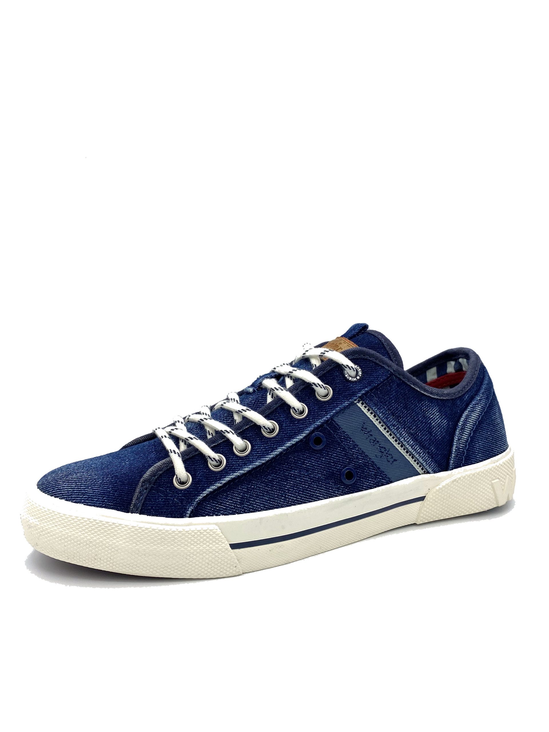 blue denim wrangler sneakers - ZONA ZERO