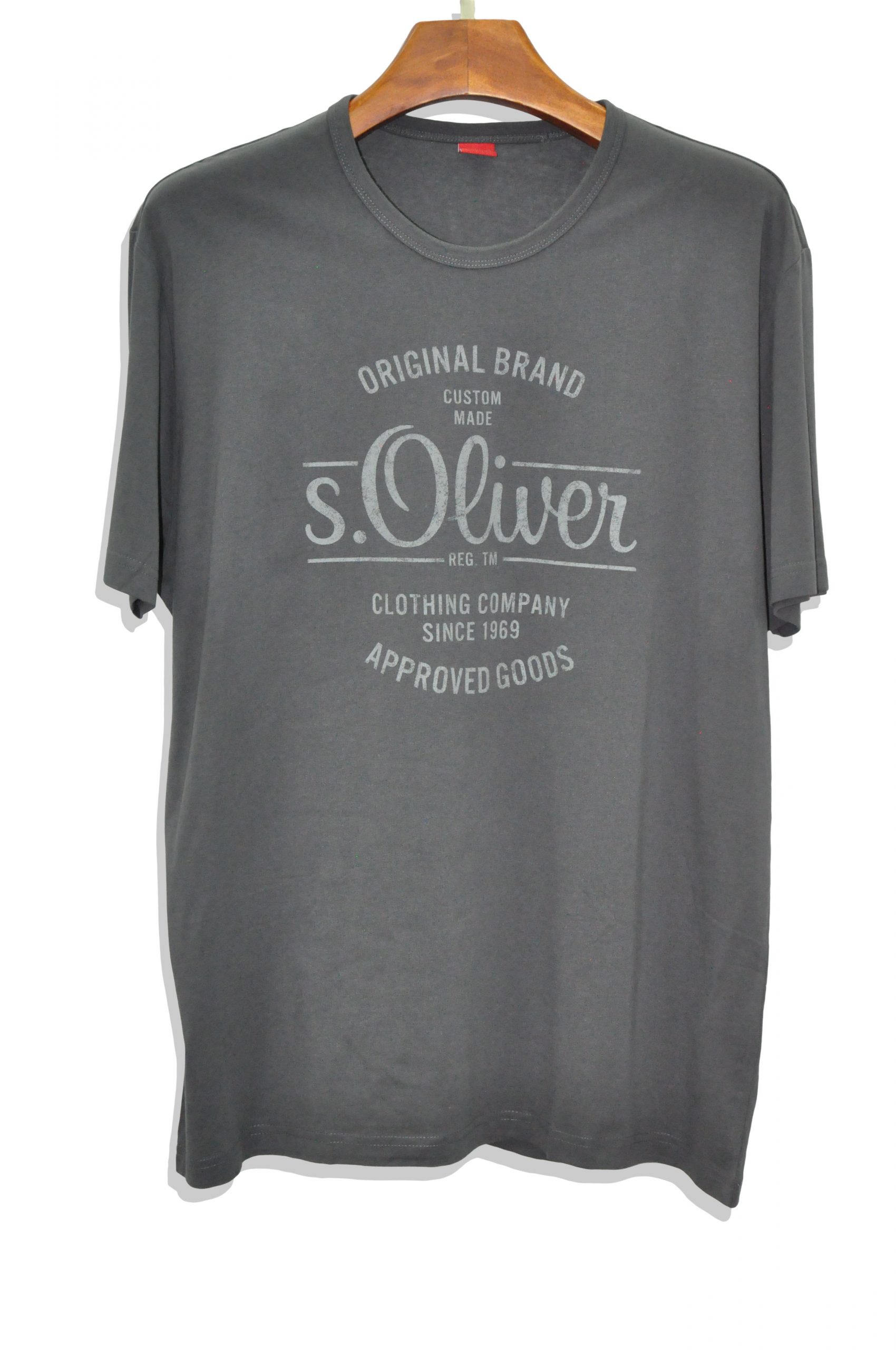 Knikken Tegenover Bezwaar S.Oliver Men's Grey Signature T-shirt - ZONA ZERO