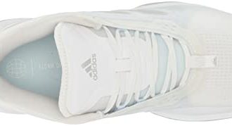 Adidas Women's Avacourt Tennis Shoe White/White/Silver Metallic 11 up